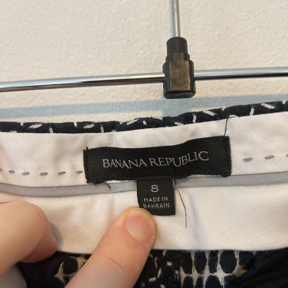 Banana Republic - Blue w/ Small White Stripes High-Water Pants - 8W - Picture 4 of 8